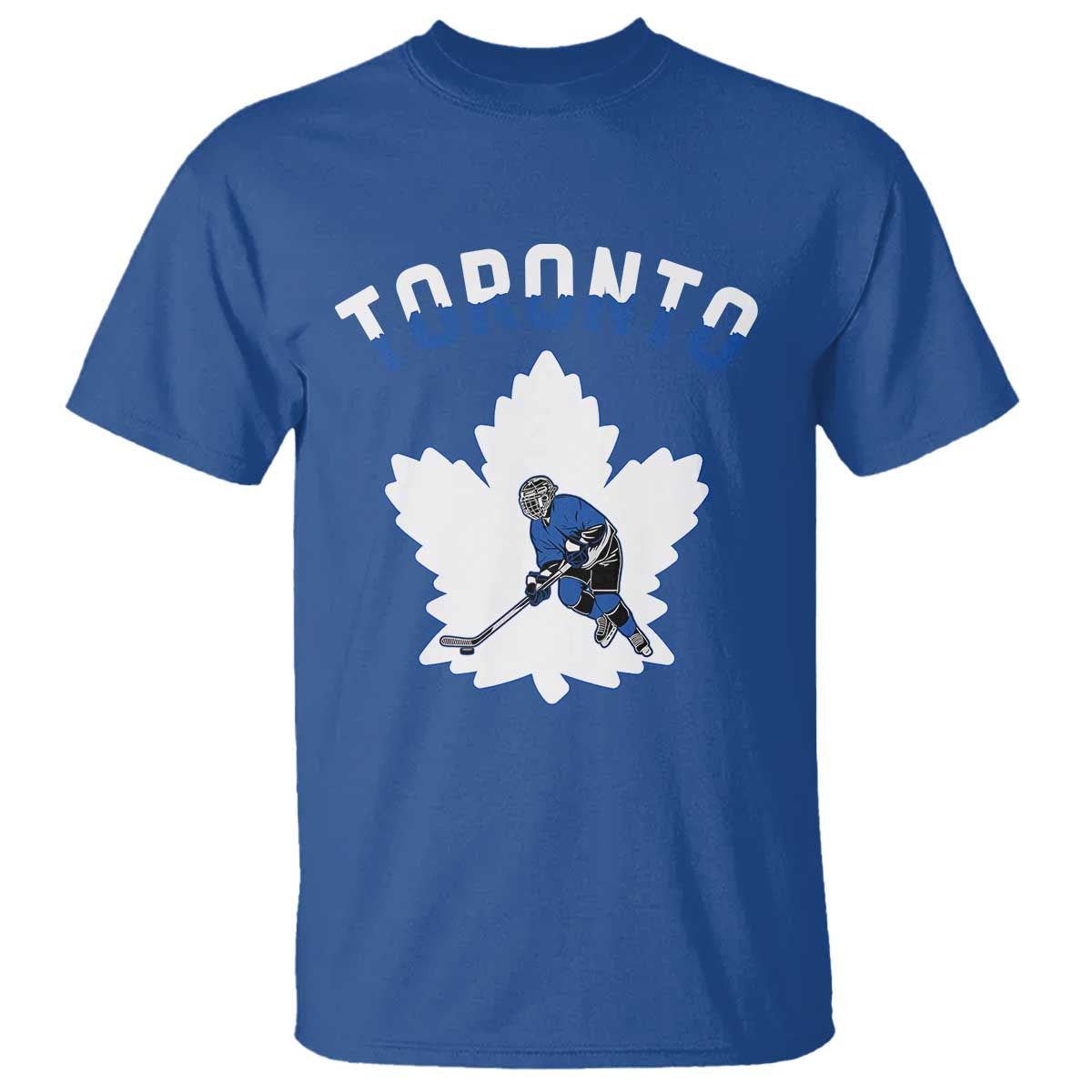 Toronto Ice Hockey Player T Shirt Canadian Winter Sport TS12 Royal Blue Print Your Wear