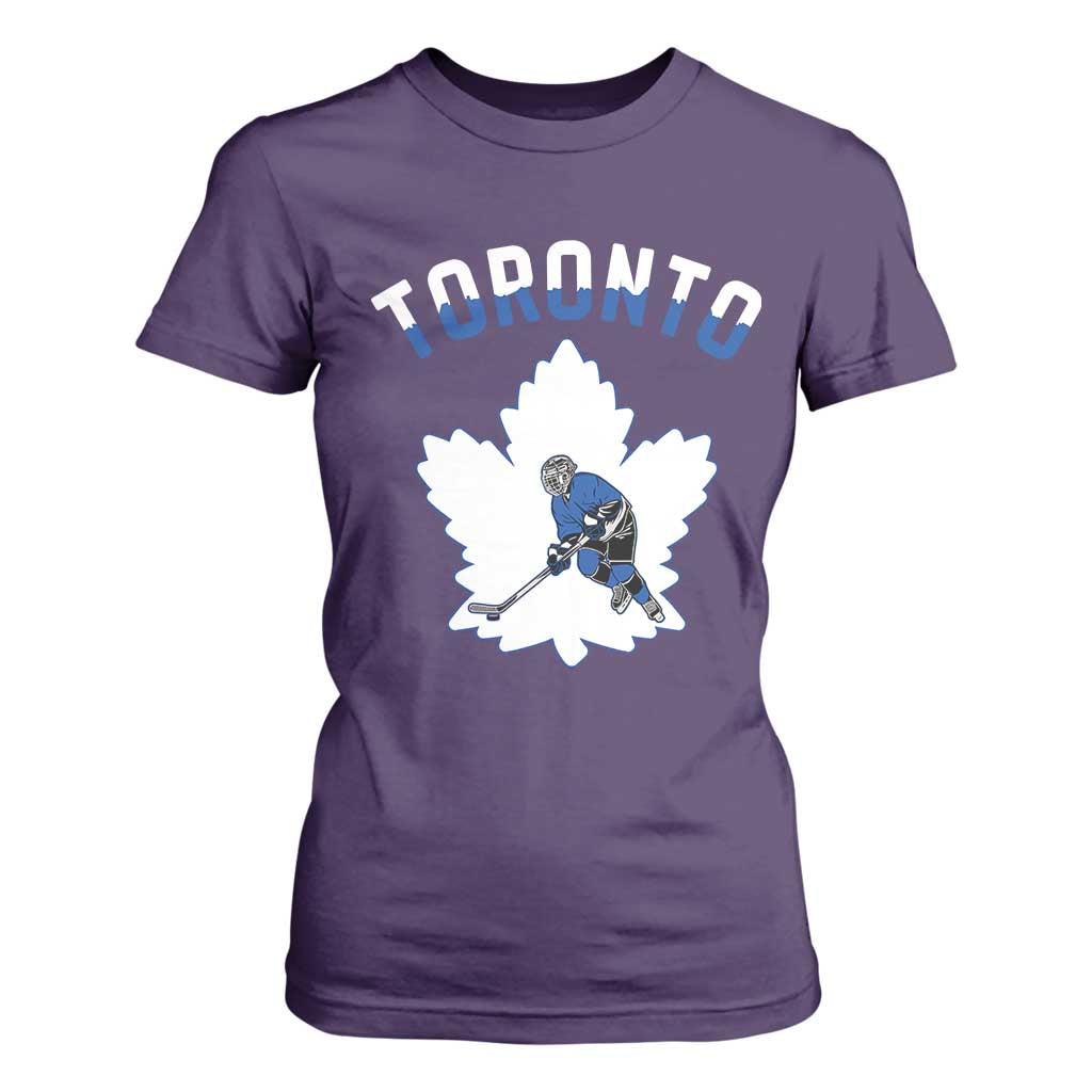 Toronto Ice Hockey Player T Shirt For Women Canadian Winter Sport TS12 Purple Print Your Wear