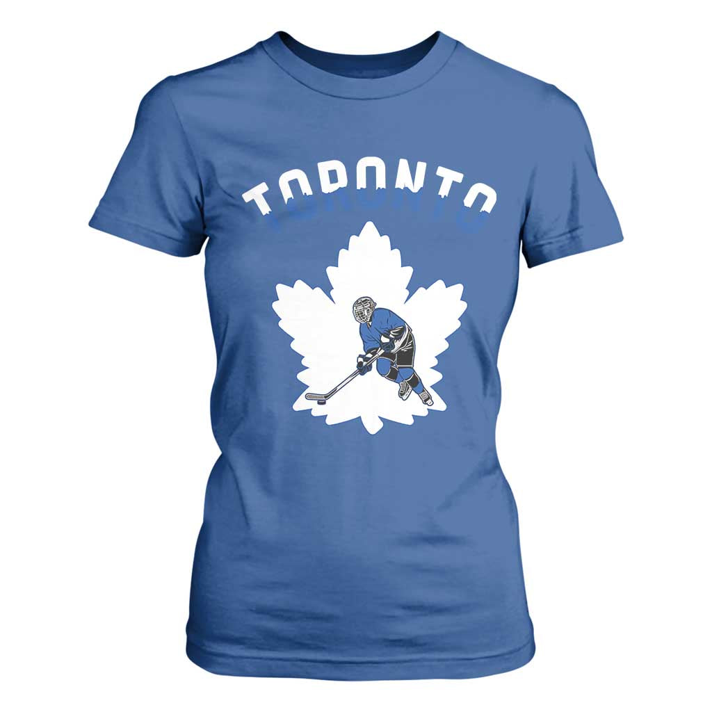 Toronto Ice Hockey Player T Shirt For Women Canadian Winter Sport TS12 Royal Blue Print Your Wear