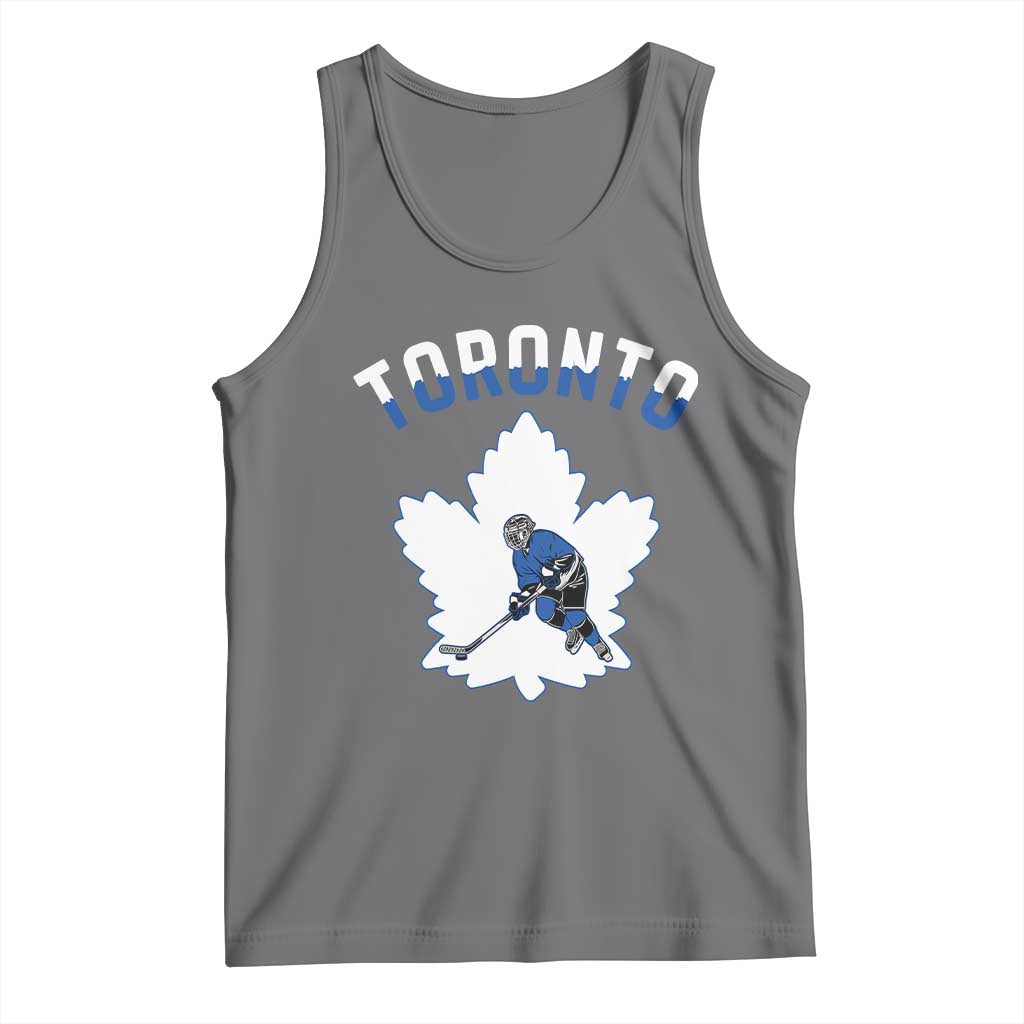 Toronto Ice Hockey Player Tank Top Canadian Winter Sport TS12 Black Heather Print Your Wear
