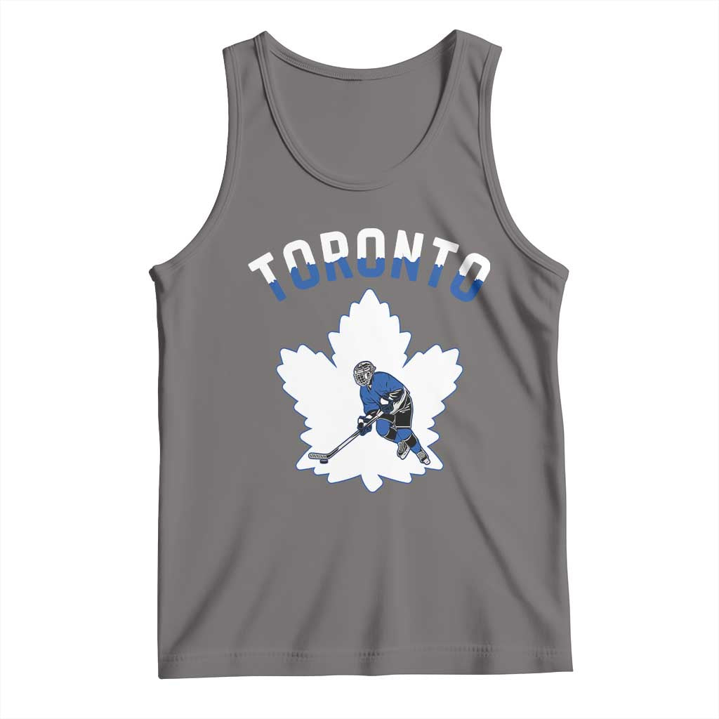 Toronto Ice Hockey Player Tank Top Canadian Winter Sport TS12 Deep Heather Print Your Wear