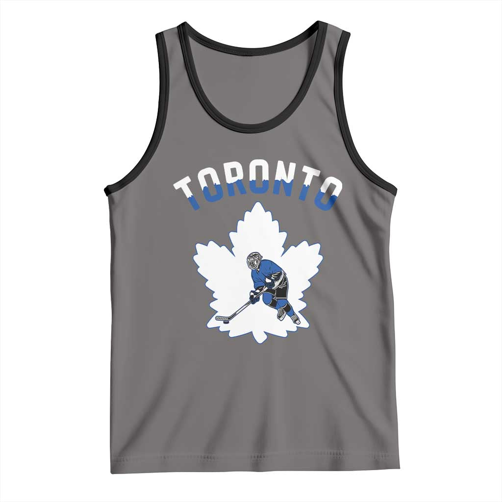 Toronto Ice Hockey Player Tank Top Canadian Winter Sport TS12 Deep Heather Black Print Your Wear