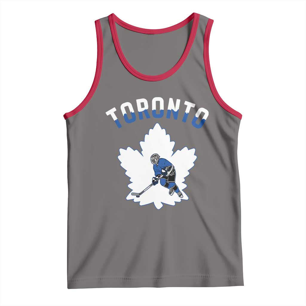 Toronto Ice Hockey Player Tank Top Canadian Winter Sport TS12 Deep Heather Red Print Your Wear