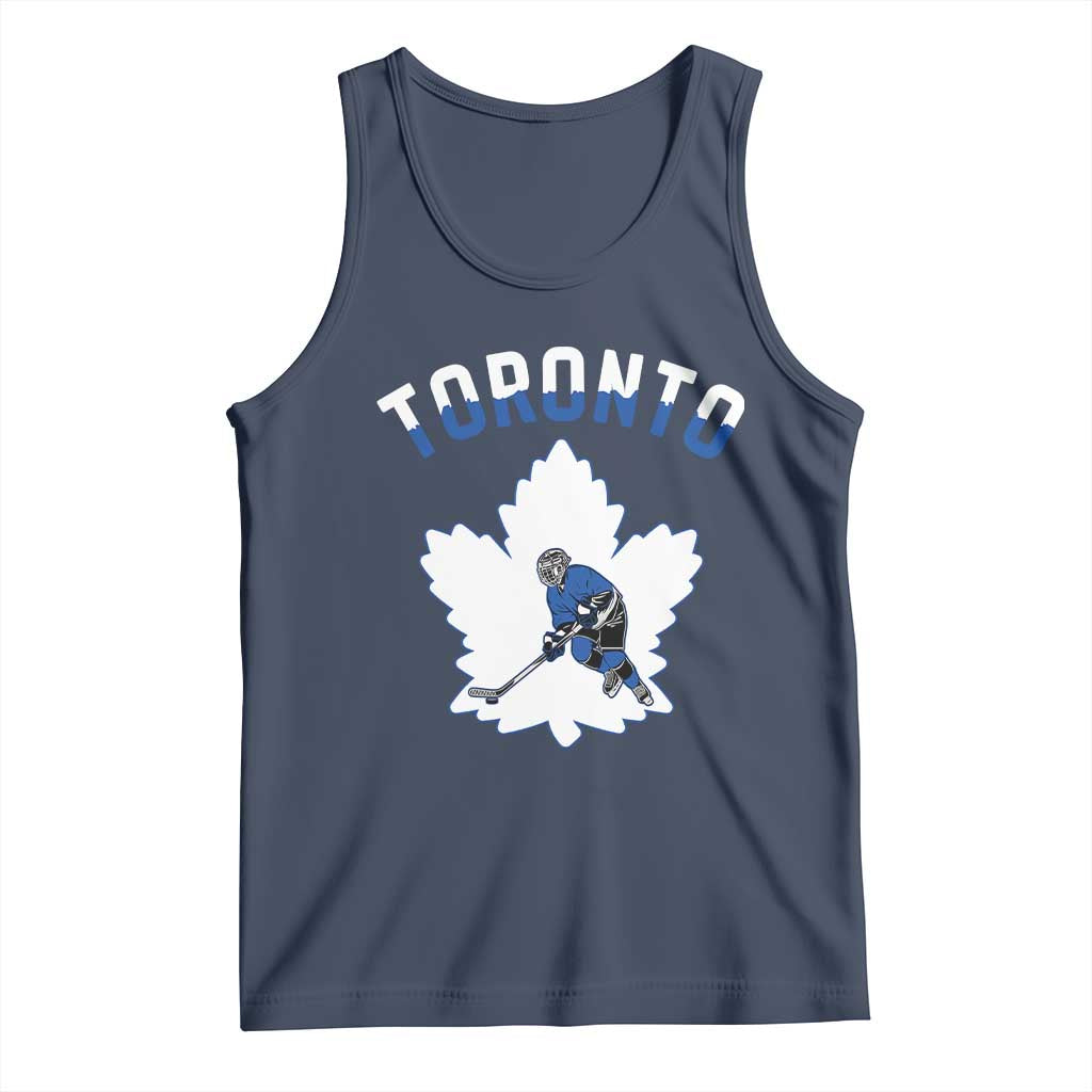 Toronto Ice Hockey Player Tank Top Canadian Winter Sport TS12 Navy Print Your Wear