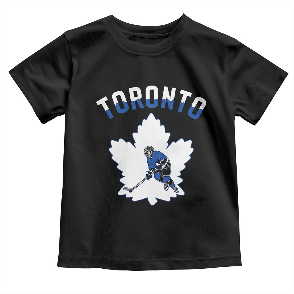 Toronto Ice Hockey Player Toddler T Shirt Canadian Winter Sport TS12 Black Print Your Wear