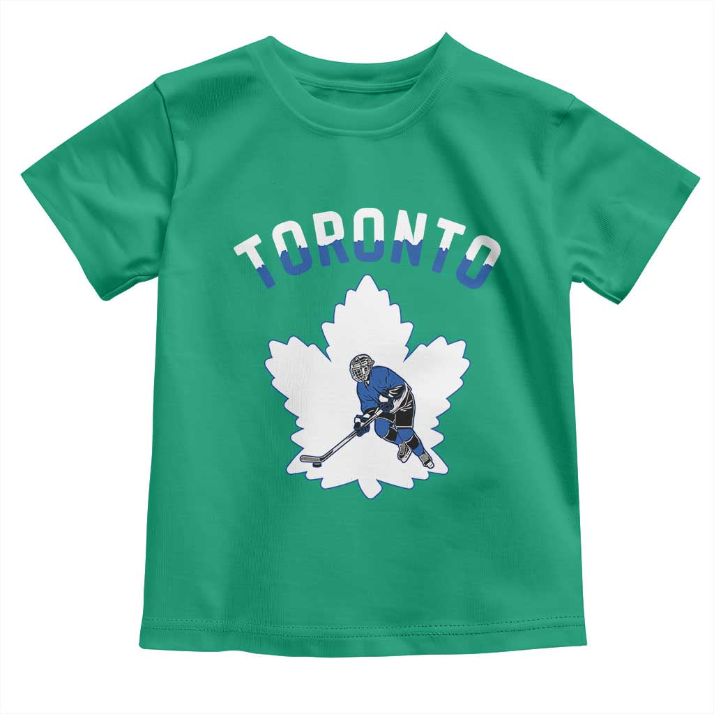 Toronto Ice Hockey Player Toddler T Shirt Canadian Winter Sport TS12 Irish Green Print Your Wear