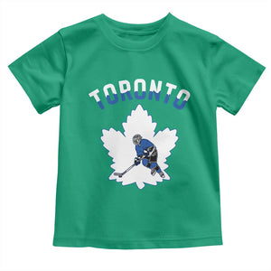 Toronto Ice Hockey Player Toddler T Shirt Canadian Winter Sport TS12 Irish Green Print Your Wear