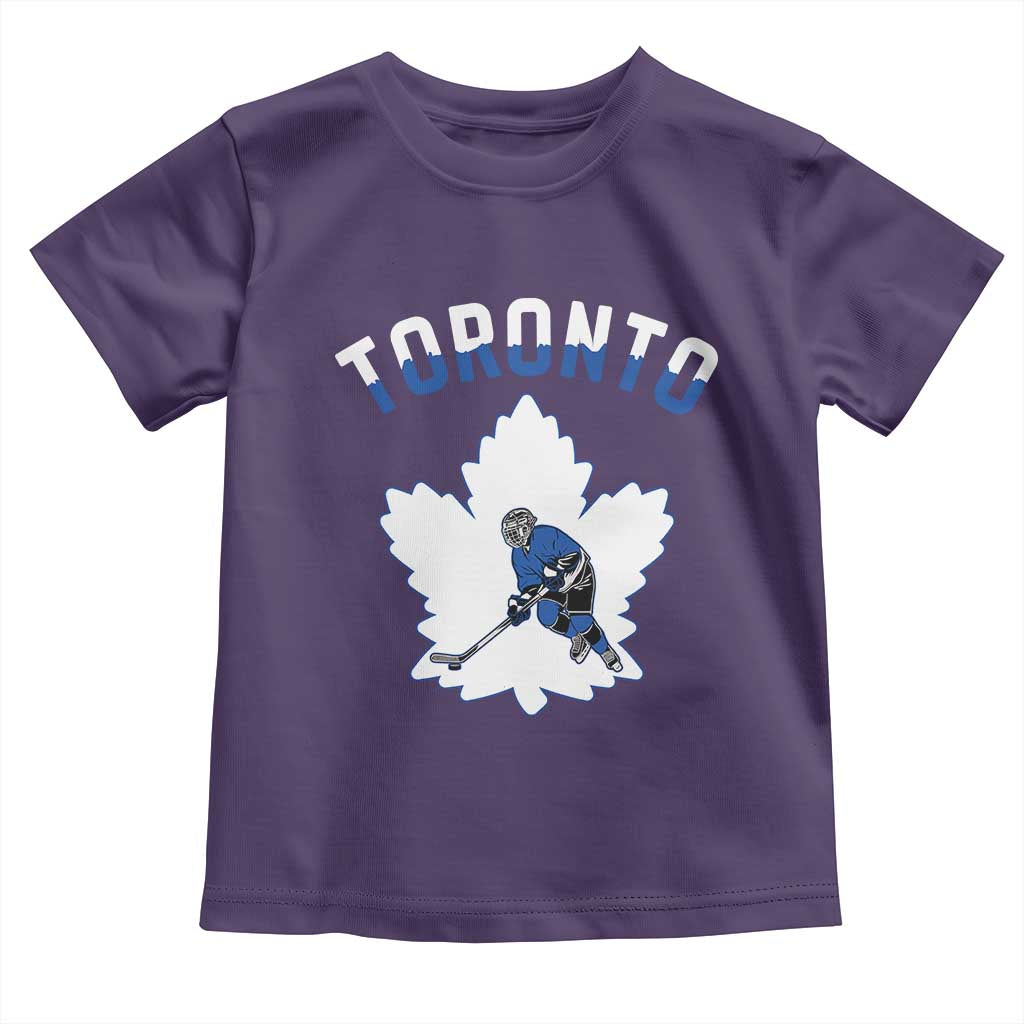 Toronto Ice Hockey Player Toddler T Shirt Canadian Winter Sport TS12 Purple Print Your Wear