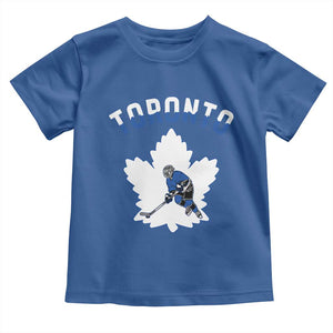 Toronto Ice Hockey Player Toddler T Shirt Canadian Winter Sport TS12 Royal Blue Print Your Wear
