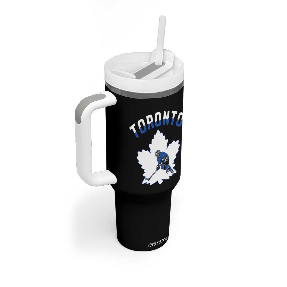 Toronto Ice Hockey Player Tumbler With Handle Canadian Winter Sport TS12 Print Your Wear