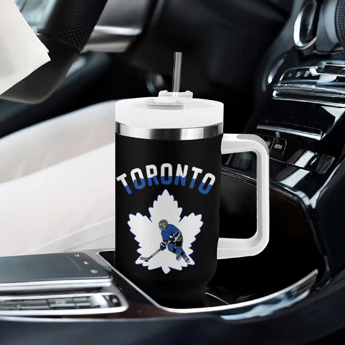 Toronto Ice Hockey Player Tumbler With Handle Canadian Winter Sport TS12 Print Your Wear