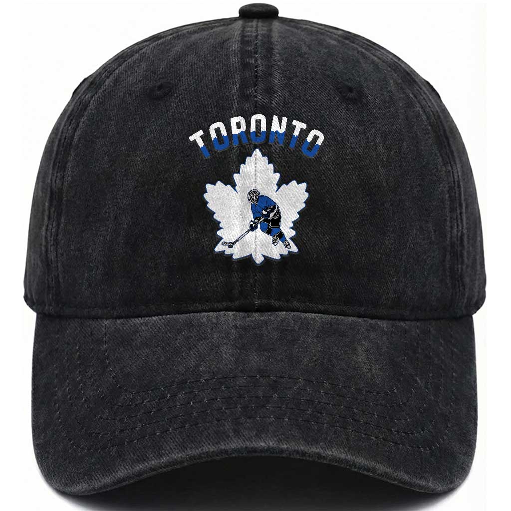 Toronto Ice Hockey Player Washed Cotton Baseball Cap Canadian Winter Sport TS12 Print Your Wear