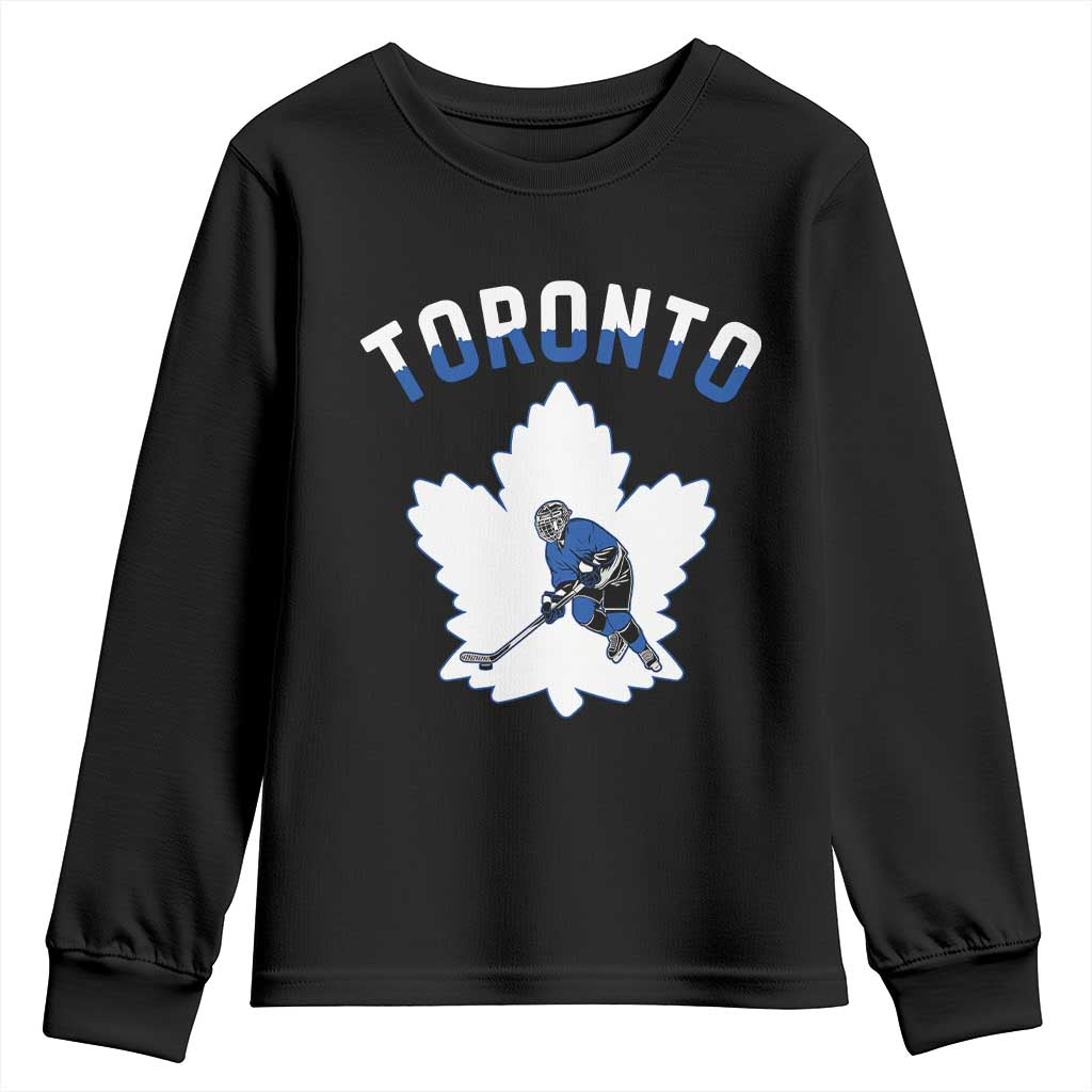 Toronto Ice Hockey Player Youth Sweatshirt Canadian Winter Sport TS12 Black Print Your Wear