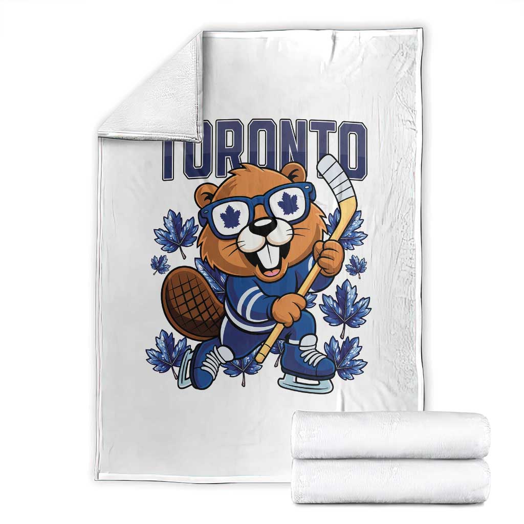 Toronto Ice Hockey Beaver Throw Blanket Canadian Pride Gift TS12 White Print Your Wear