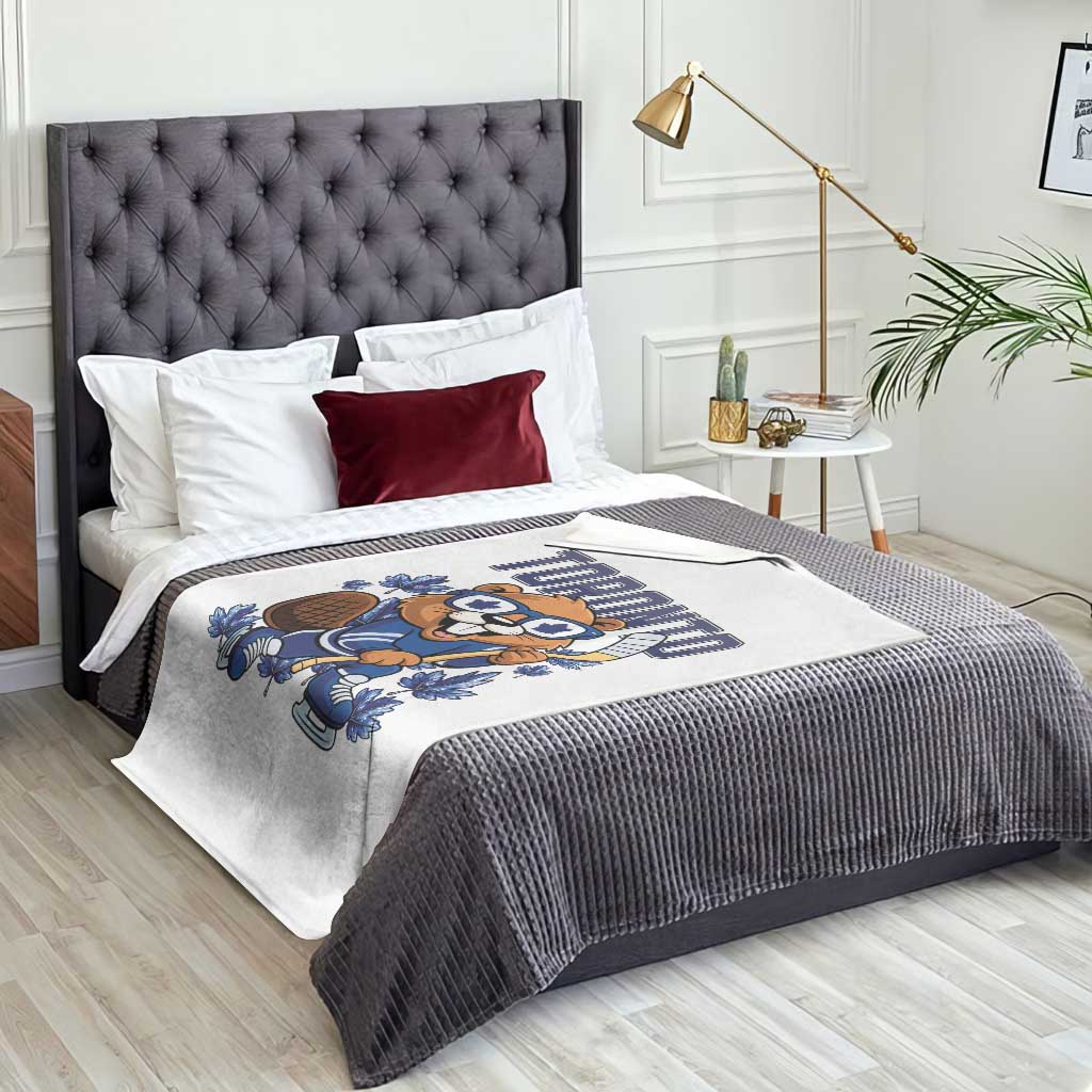 Toronto Ice Hockey Beaver Throw Blanket Canadian Pride Gift TS12 Print Your Wear