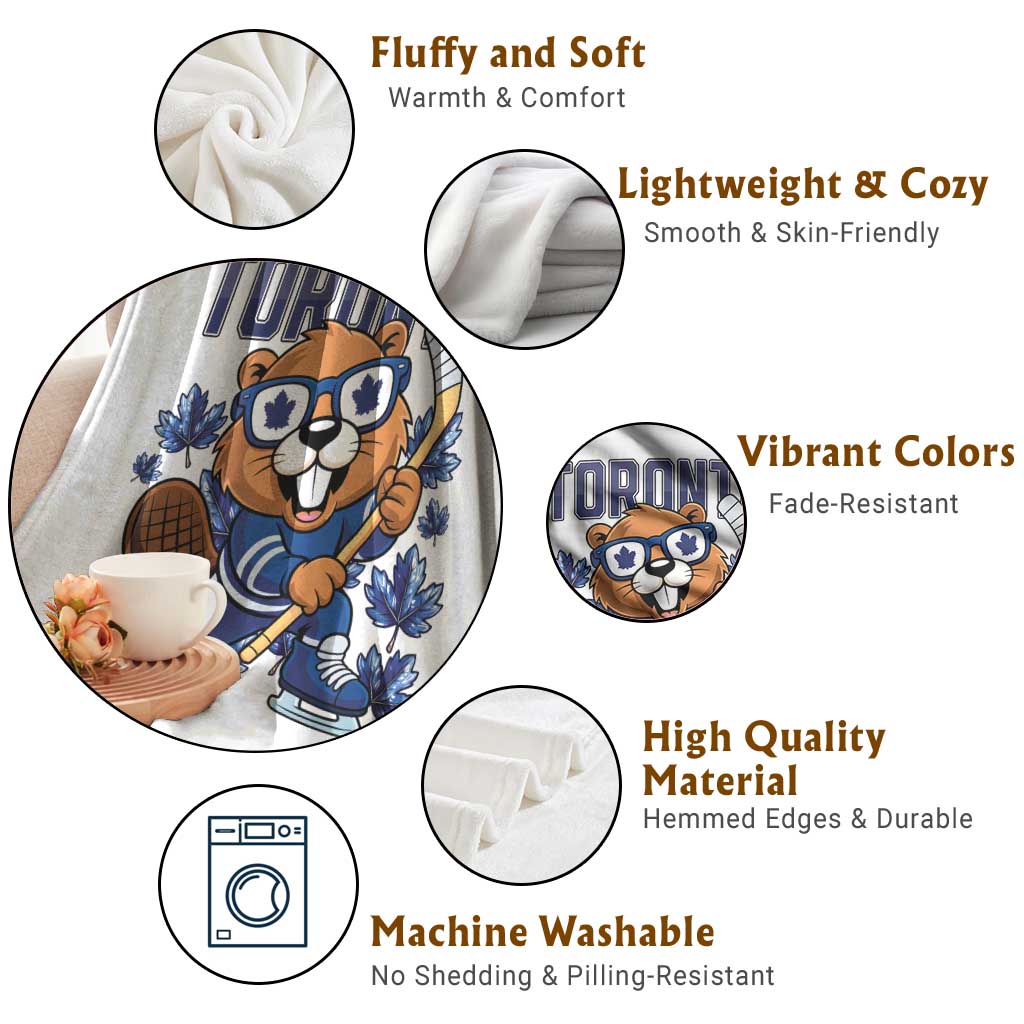 Toronto Ice Hockey Beaver Throw Blanket Canadian Pride Gift TS12 Print Your Wear