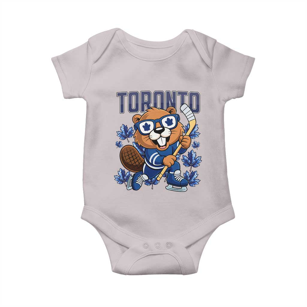 Toronto Ice Hockey Beaver Baby Onesie Canadian Pride Gift TS12 Ice Gray Print Your Wear