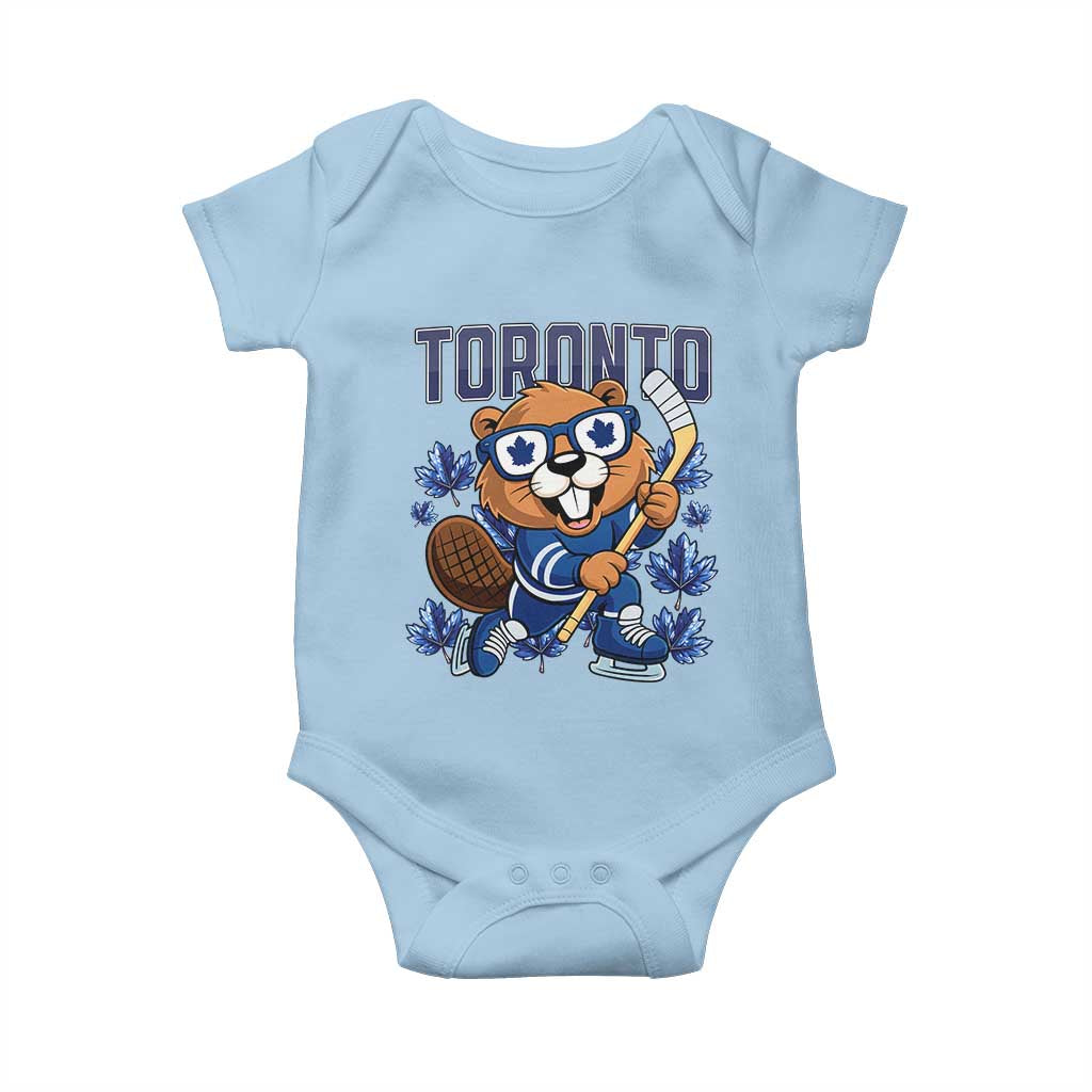 Toronto Ice Hockey Beaver Baby Onesie Canadian Pride Gift TS12 Light Blue Print Your Wear