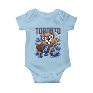 Toronto Ice Hockey Beaver Baby Onesie Canadian Pride Gift TS12 Light Blue Print Your Wear