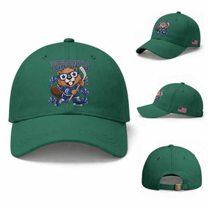 Toronto Ice Hockey Beaver Baseball Cap Canadian Pride Gift TS12 Baseball Cap Universal Fit Irish Green Print Your Wear