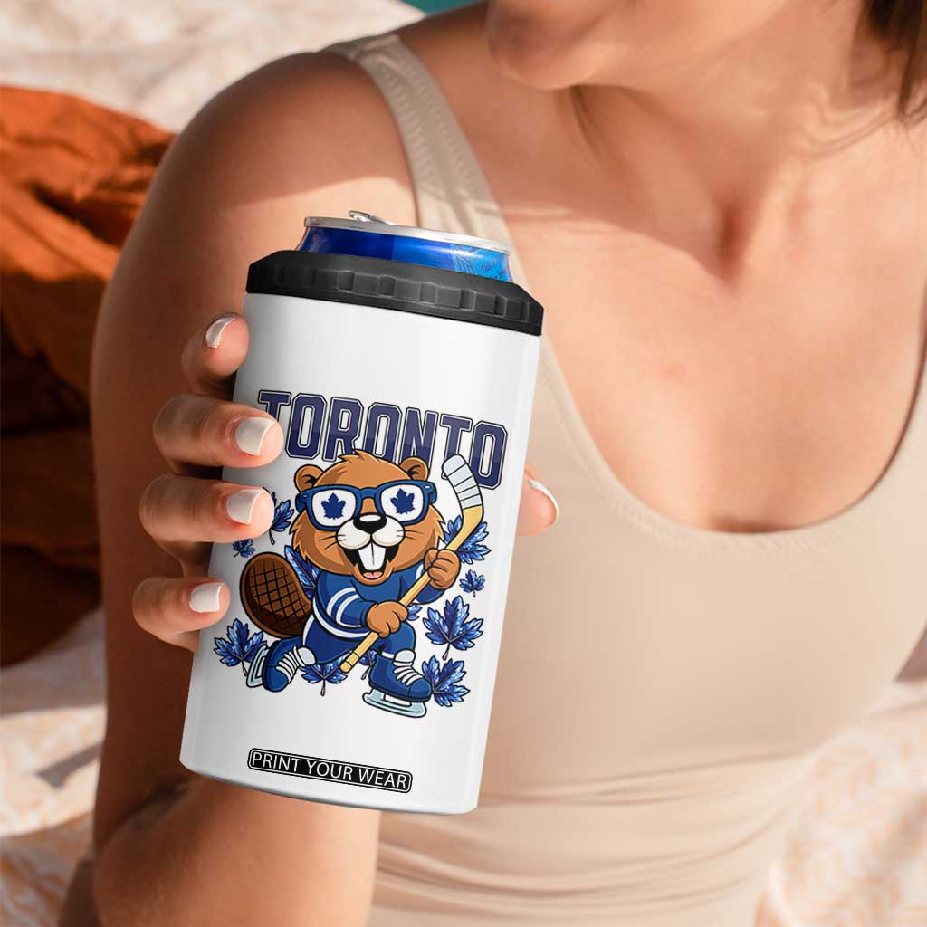Toronto Ice Hockey Beaver 4 in 1 Can Cooler Tumbler Canadian Pride Gift TS12 Print Your Wear