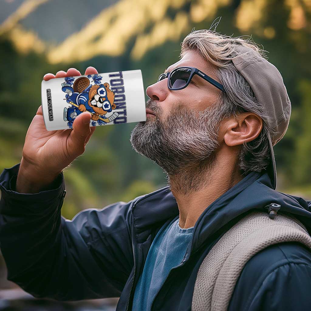 Toronto Ice Hockey Beaver 4 in 1 Can Cooler Tumbler Canadian Pride Gift TS12 Print Your Wear