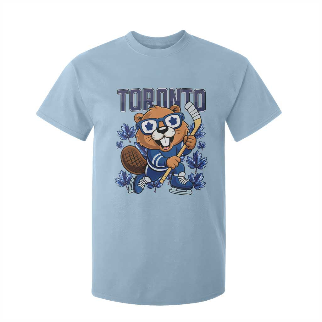 Toronto Ice Hockey Beaver T Shirt For Kid Canadian Pride Gift TS12 Light Blue Print Your Wear