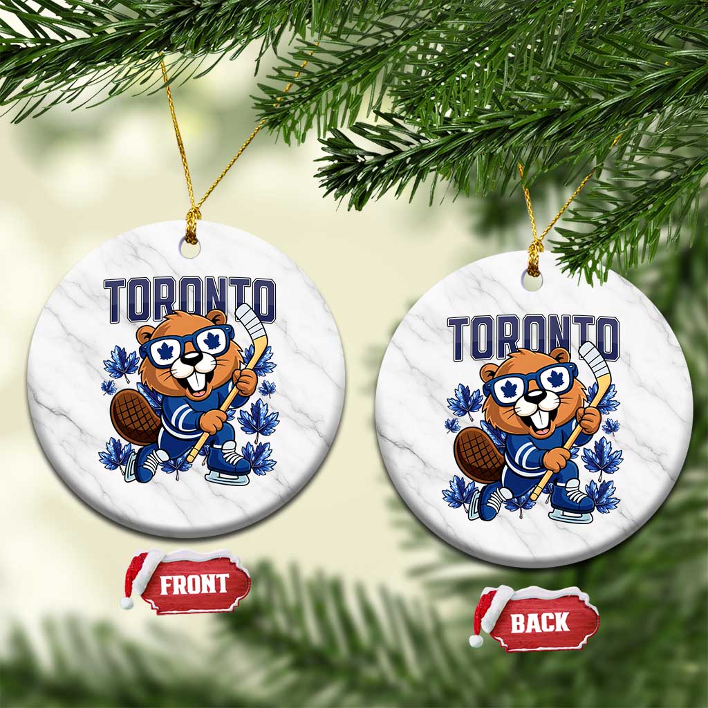 Toronto Ice Hockey Beaver Ceramic Ornament Canadian Pride Gift TS12 1pc White Marble Print Your Wear