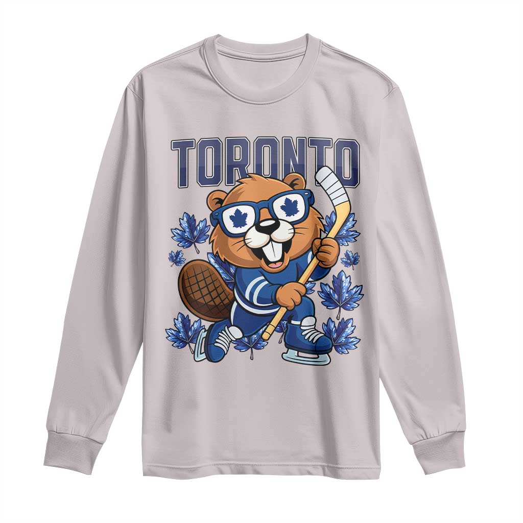 Toronto Ice Hockey Beaver Long Sleeve Shirt Canadian Pride Gift TS12 Ice Gray Print Your Wear