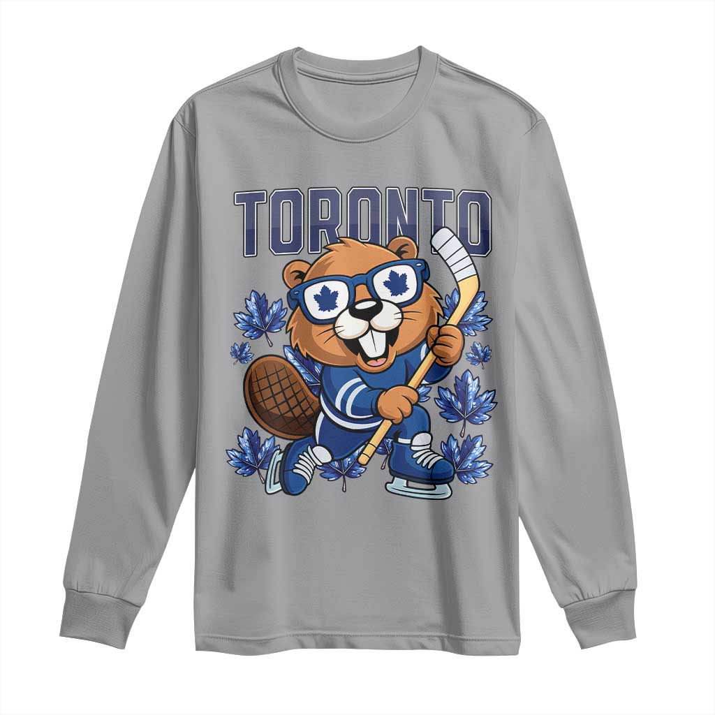 Toronto Ice Hockey Beaver Long Sleeve Shirt Canadian Pride Gift TS12 Sport Gray Print Your Wear