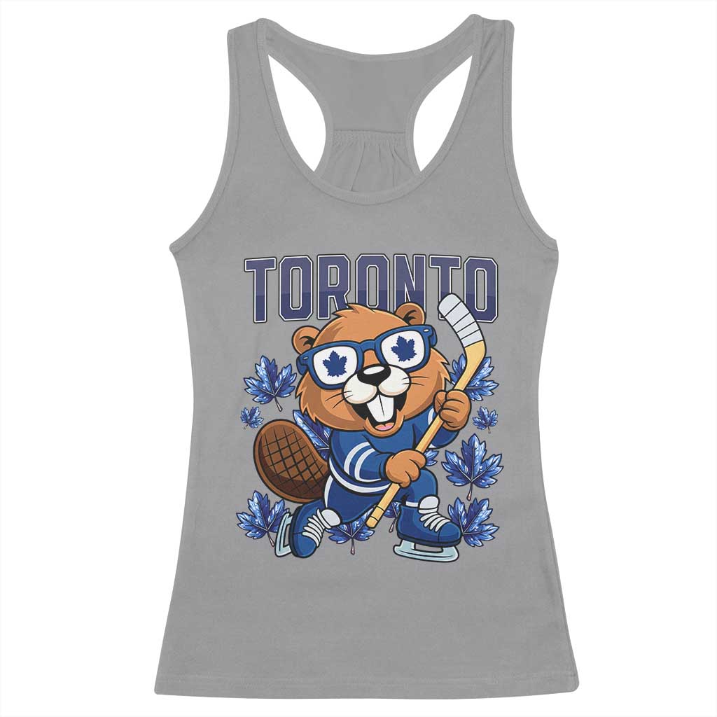 Toronto Ice Hockey Beaver Racerback Tank Top Canadian Pride Gift TS12 Sport Gray Print Your Wear
