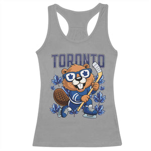 Toronto Ice Hockey Beaver Racerback Tank Top Canadian Pride Gift TS12 Sport Gray Print Your Wear