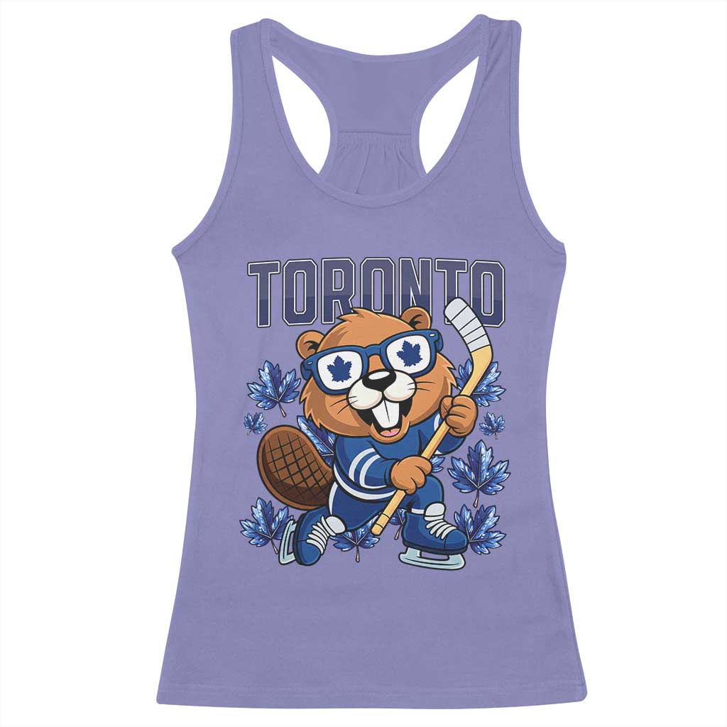 Toronto Ice Hockey Beaver Racerback Tank Top Canadian Pride Gift TS12 Violet Print Your Wear