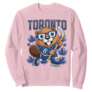 Toronto Ice Hockey Beaver Sweatshirt Canadian Pride Gift TS12 Light Pink Print Your Wear