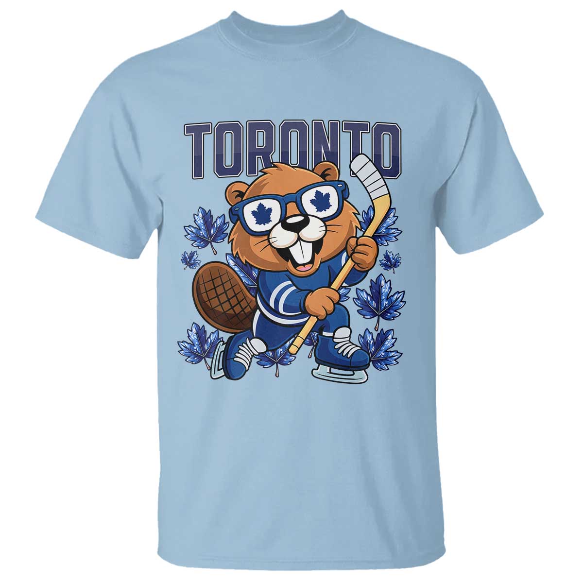 Toronto Ice Hockey Beaver T Shirt Canadian Pride Gift TS12 Light Blue Print Your Wear