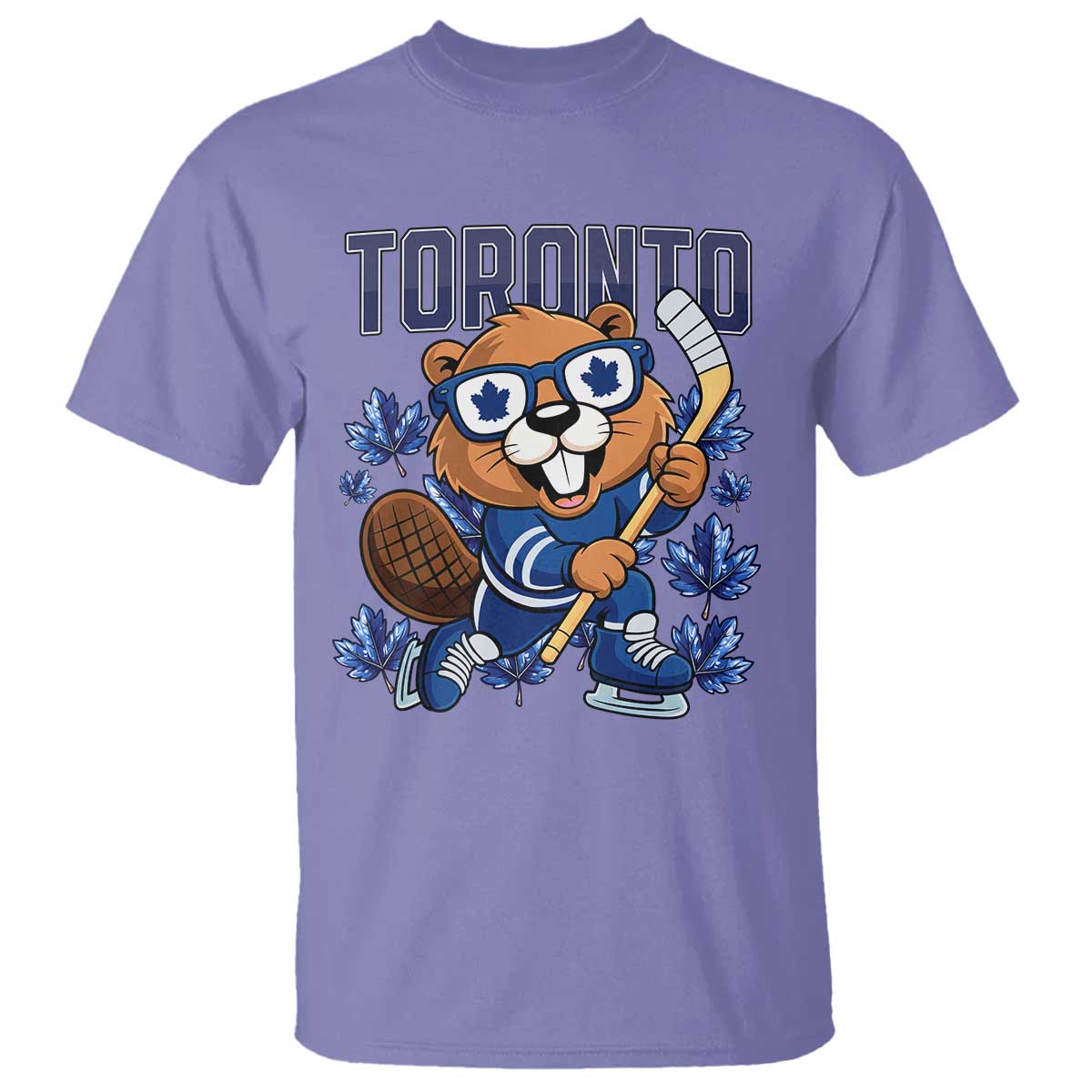 Toronto Ice Hockey Beaver T Shirt Canadian Pride Gift TS12 Violet Print Your Wear