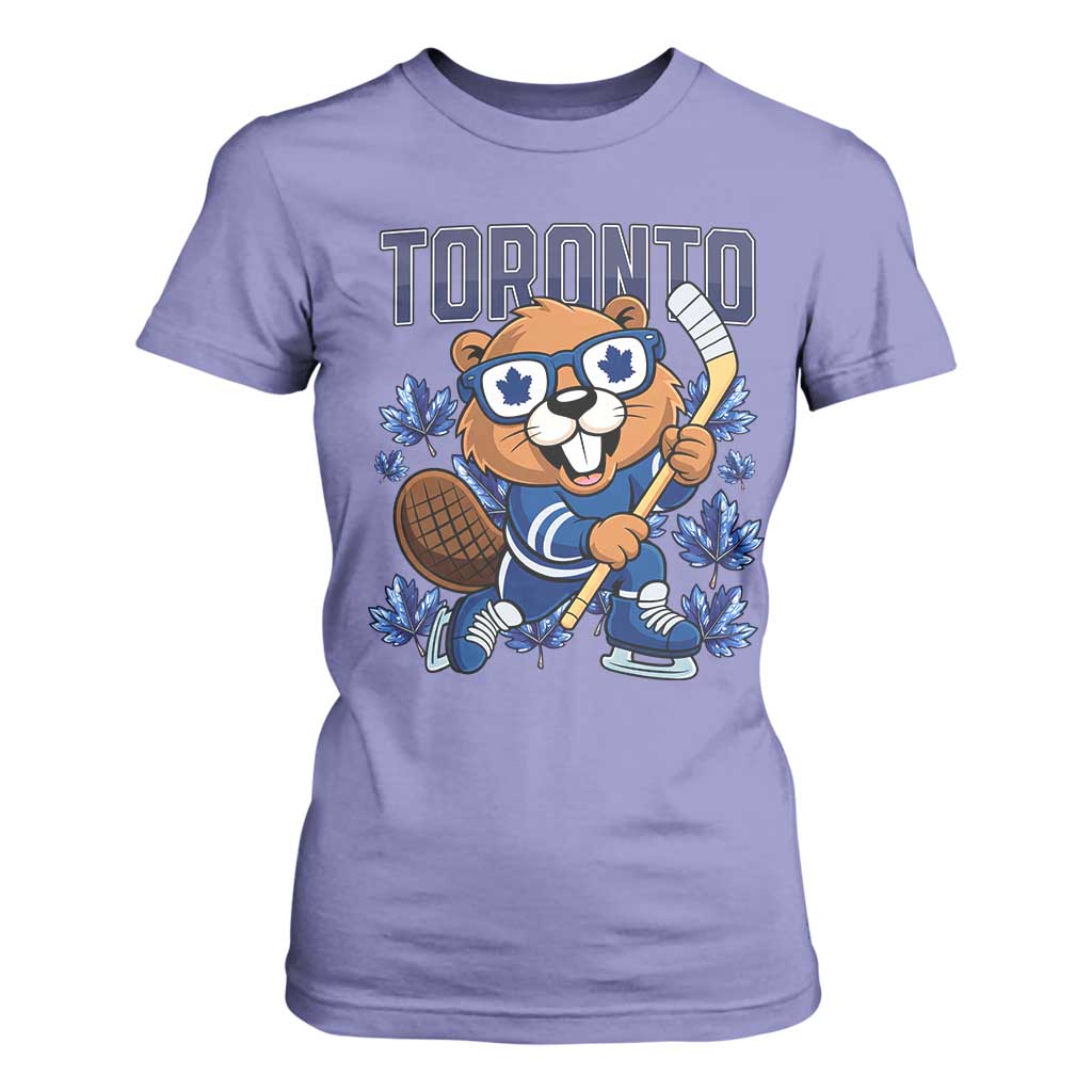 Toronto Ice Hockey Beaver T Shirt For Women Canadian Pride Gift TS12 Violet Print Your Wear