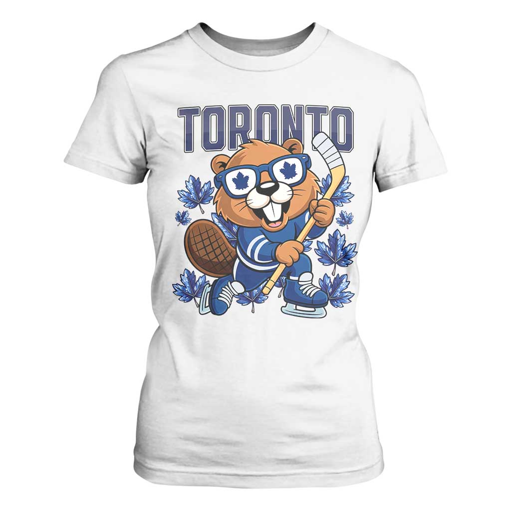 Toronto Ice Hockey Beaver T Shirt For Women Canadian Pride Gift TS12 White Print Your Wear