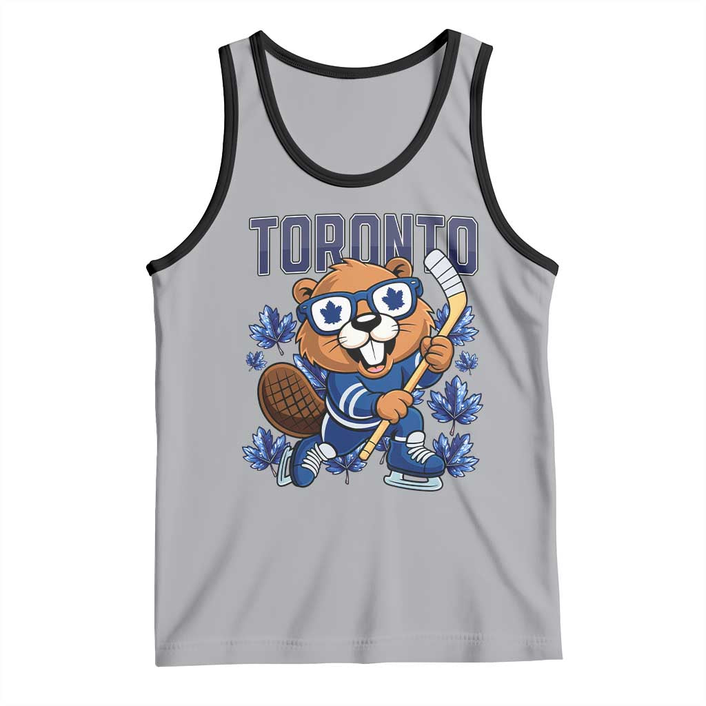 Toronto Ice Hockey Beaver Tank Top Canadian Pride Gift TS12 Athletic Heather Black Print Your Wear