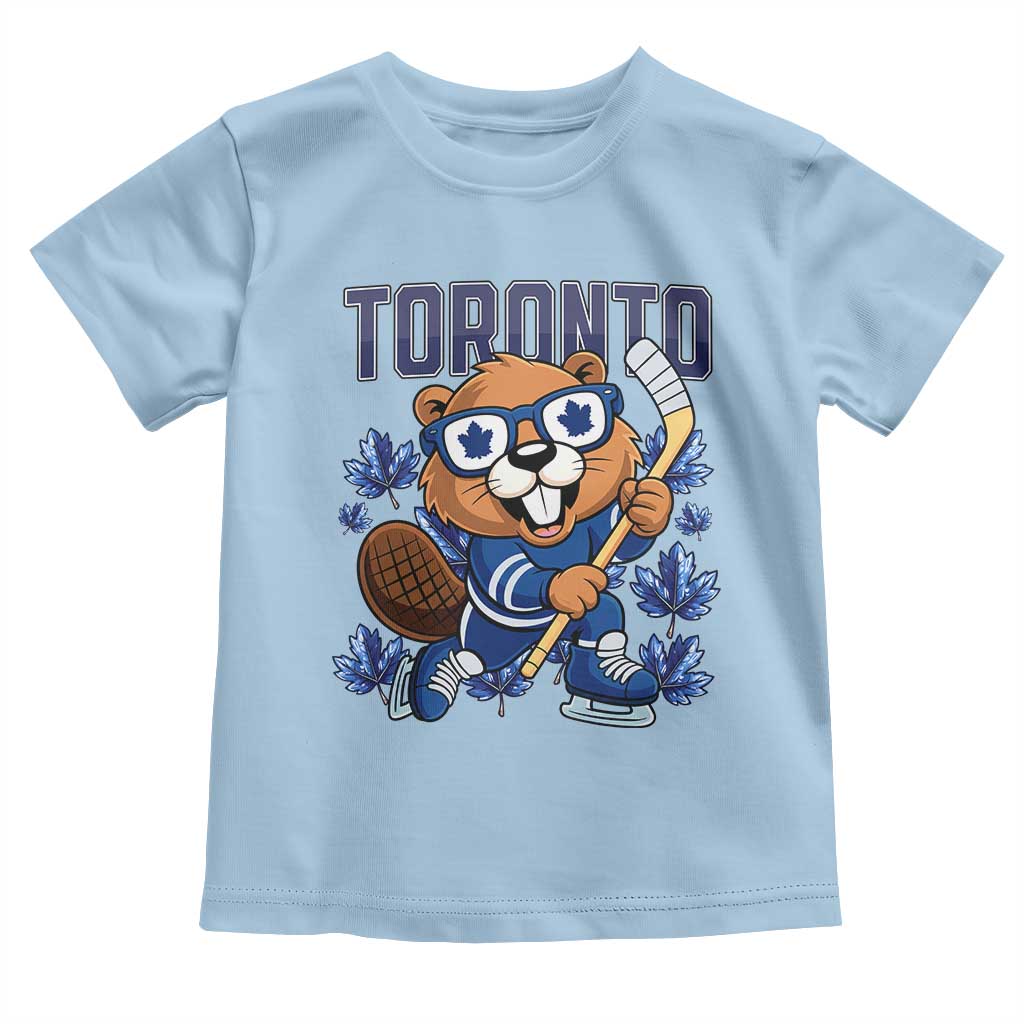 Toronto Ice Hockey Beaver Toddler T Shirt Canadian Pride Gift TS12 Light Blue Print Your Wear