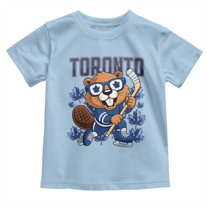 Toronto Ice Hockey Beaver Toddler T Shirt Canadian Pride Gift TS12 Light Blue Print Your Wear