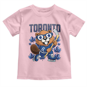 Toronto Ice Hockey Beaver Toddler T Shirt Canadian Pride Gift TS12 Light Pink Print Your Wear