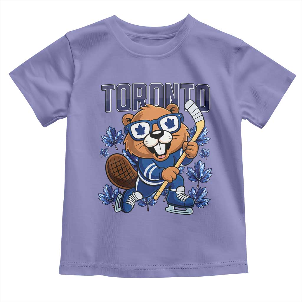 Toronto Ice Hockey Beaver Toddler T Shirt Canadian Pride Gift TS12 Violet Print Your Wear