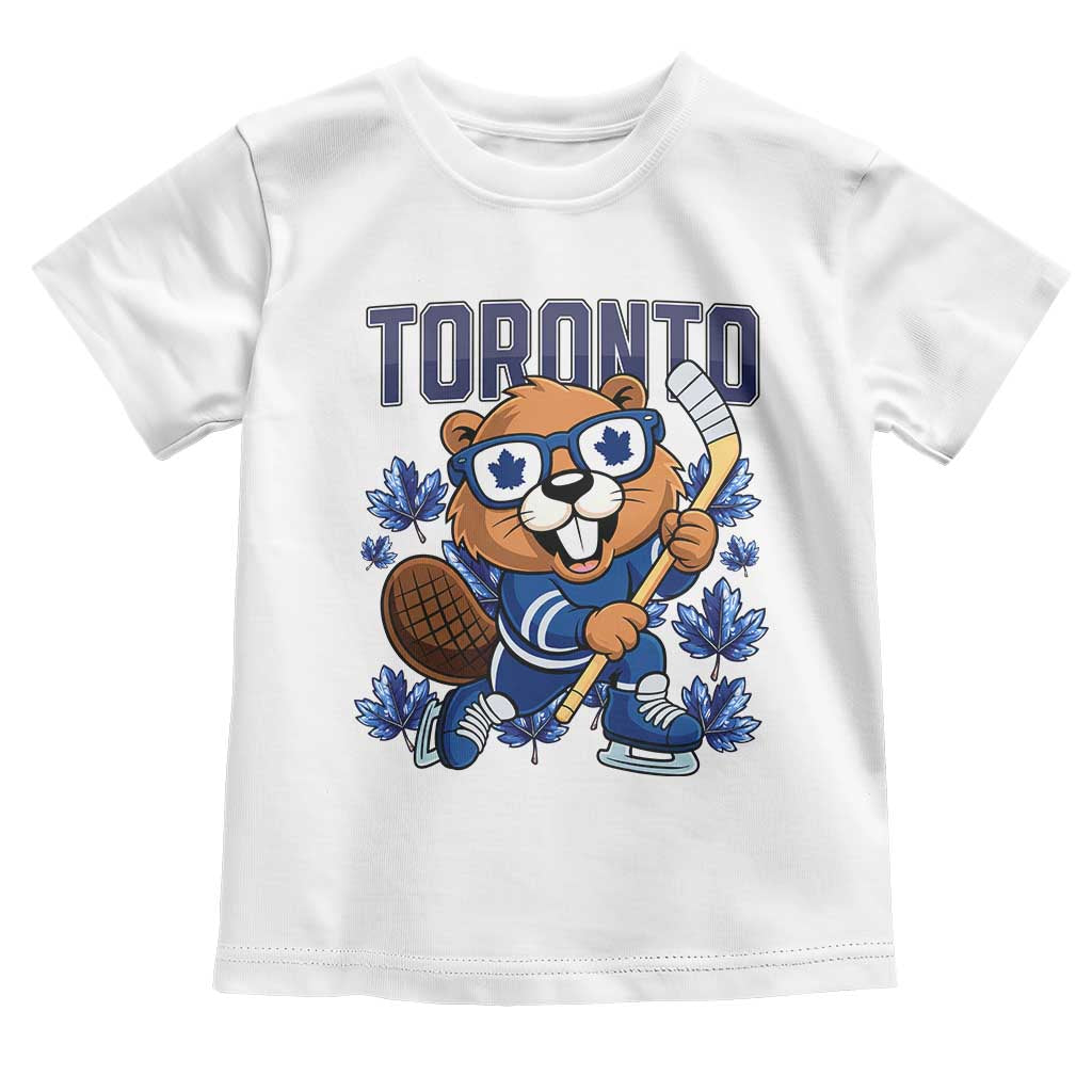 Toronto Ice Hockey Beaver Toddler T Shirt Canadian Pride Gift TS12 White Print Your Wear