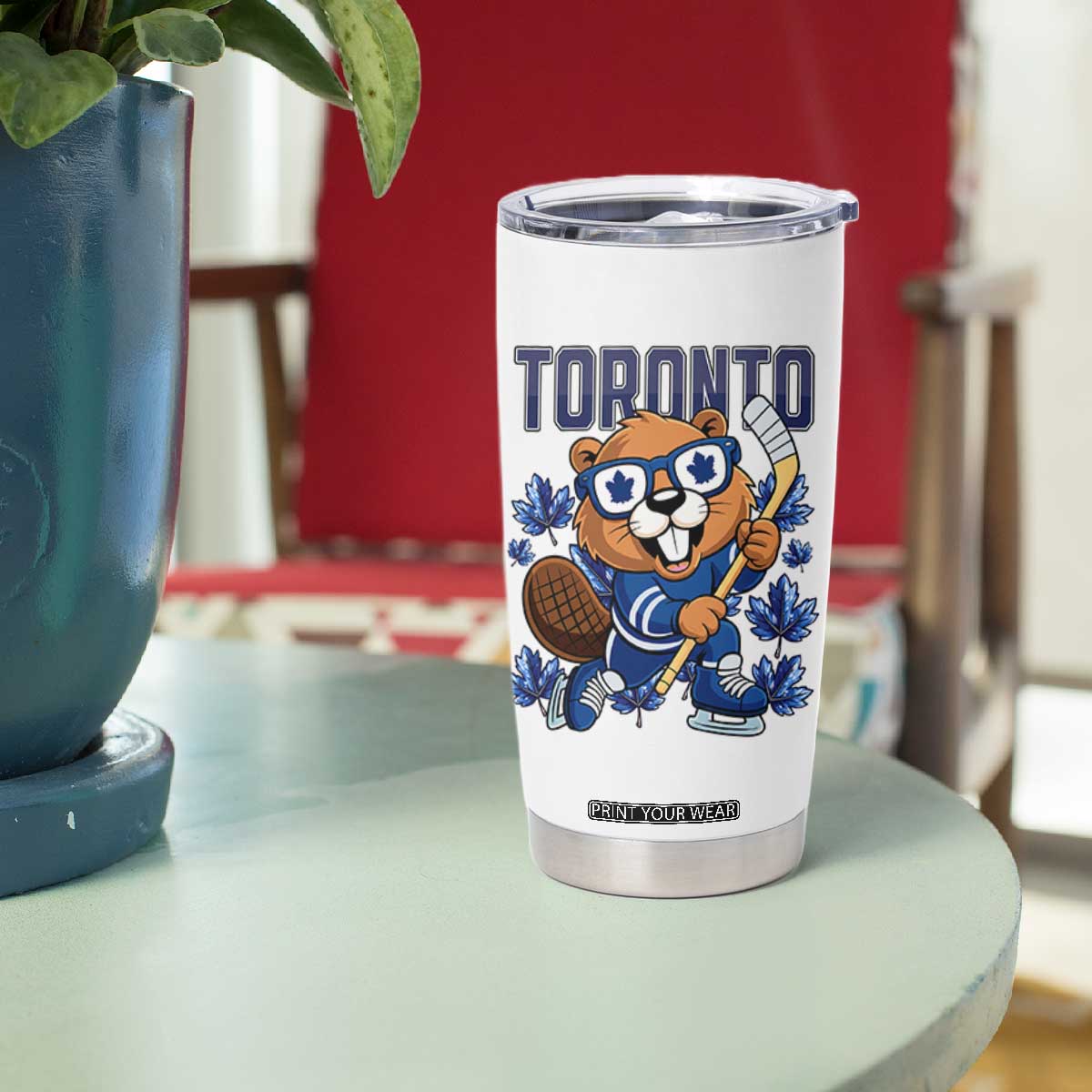 Toronto Ice Hockey Beaver Tumbler Cup Canadian Pride Gift TS12 Print Your Wear
