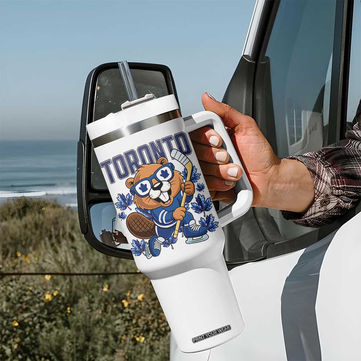 Toronto Ice Hockey Beaver Tumbler With Handle Canadian Pride Gift TS12 Print Your Wear