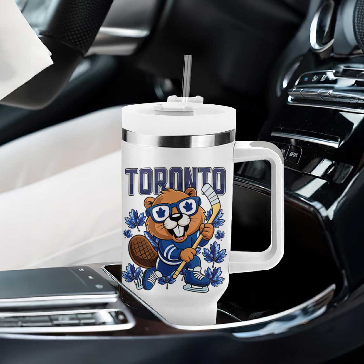Toronto Ice Hockey Beaver Tumbler With Handle Canadian Pride Gift TS12 Print Your Wear