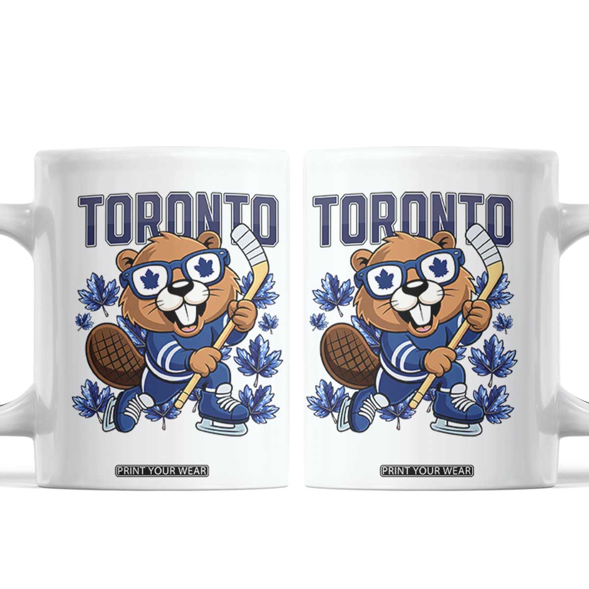 Toronto Ice Hockey Beaver Coffee Mug Canadian Pride Gift TS12 White Print Your Wear