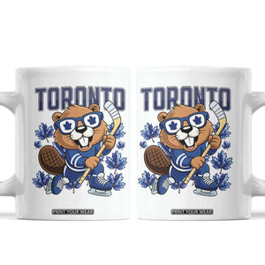 Toronto Ice Hockey Beaver Coffee Mug Canadian Pride Gift TS12 White Print Your Wear