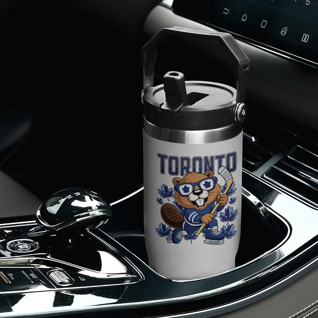 Toronto Ice Hockey Beaver Flip Straw Tumbler Canadian Pride Gift TS12 Print Your Wear
